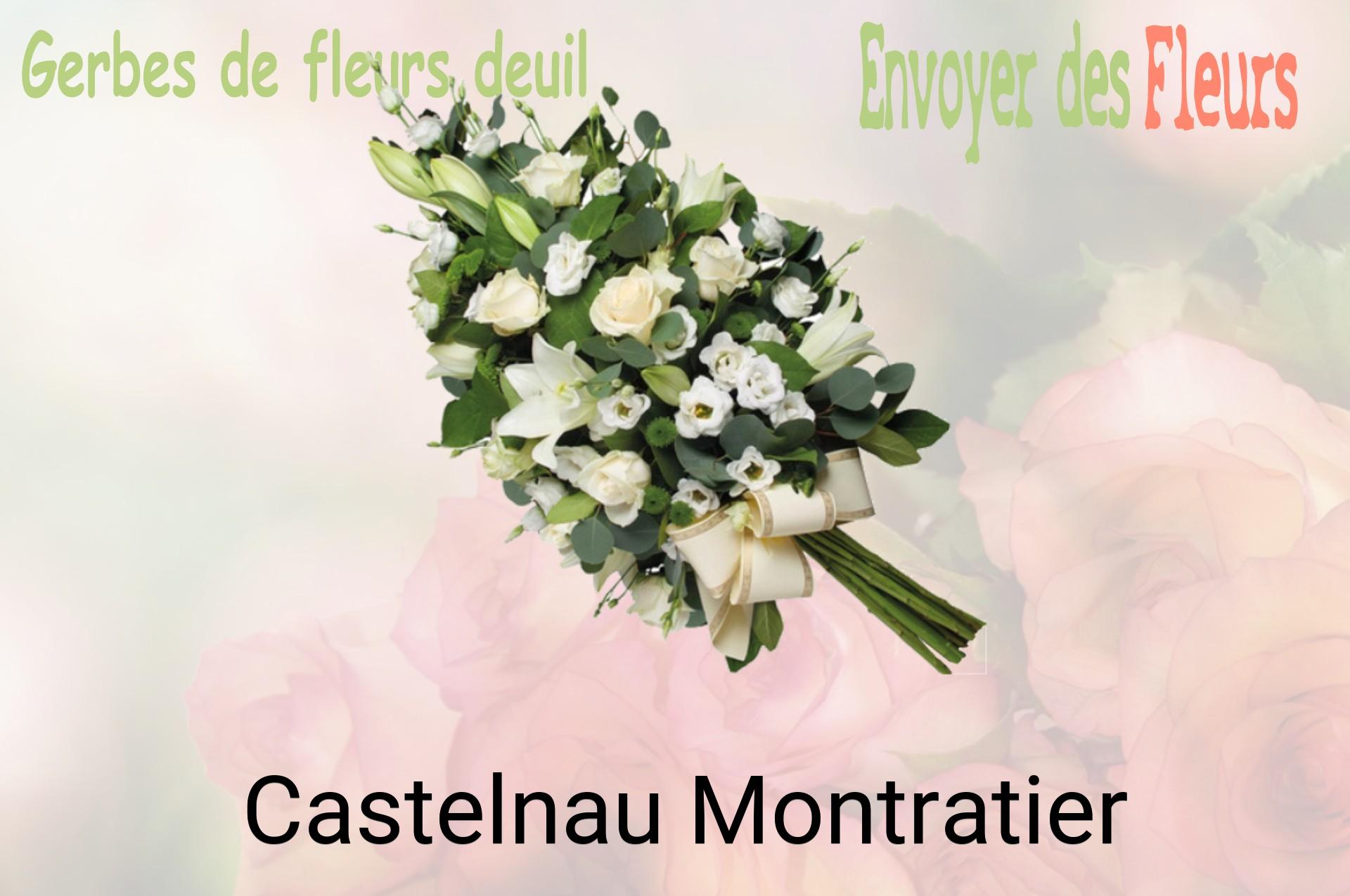 Gerbe de fleurs de deuil livrée à Castelnau-Montratier